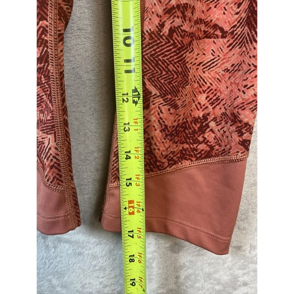 The North Face Flash-Dry orange patterned capri length Small/P athletic leggings - Picture 5 of 8